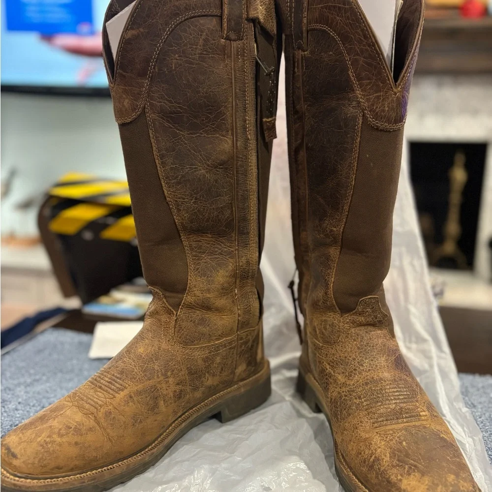 Brown Leather Justin’s Snake resistant Men's Boots - Picture 7 of 12